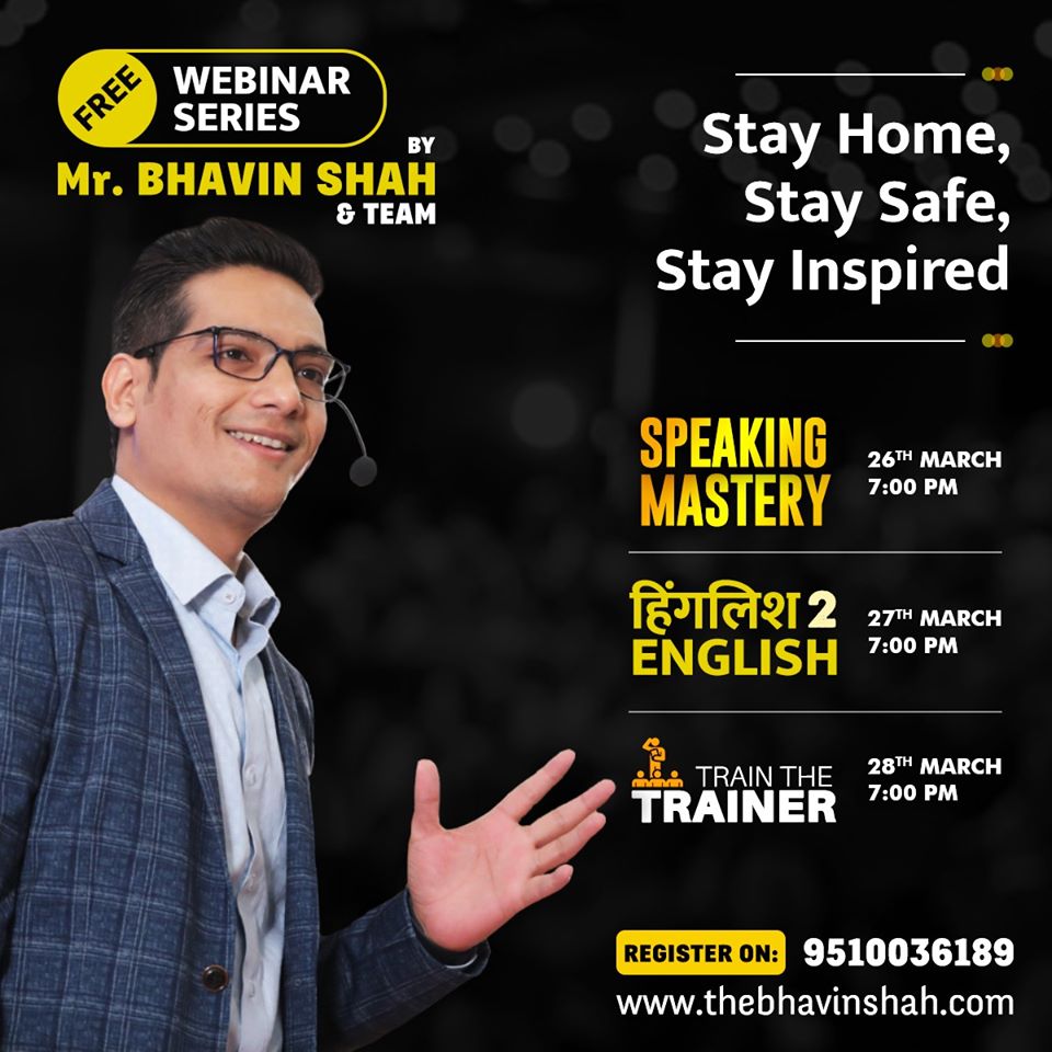 Master Your Skills Series With Mr. Bhavin Shah – Online Sessions ...